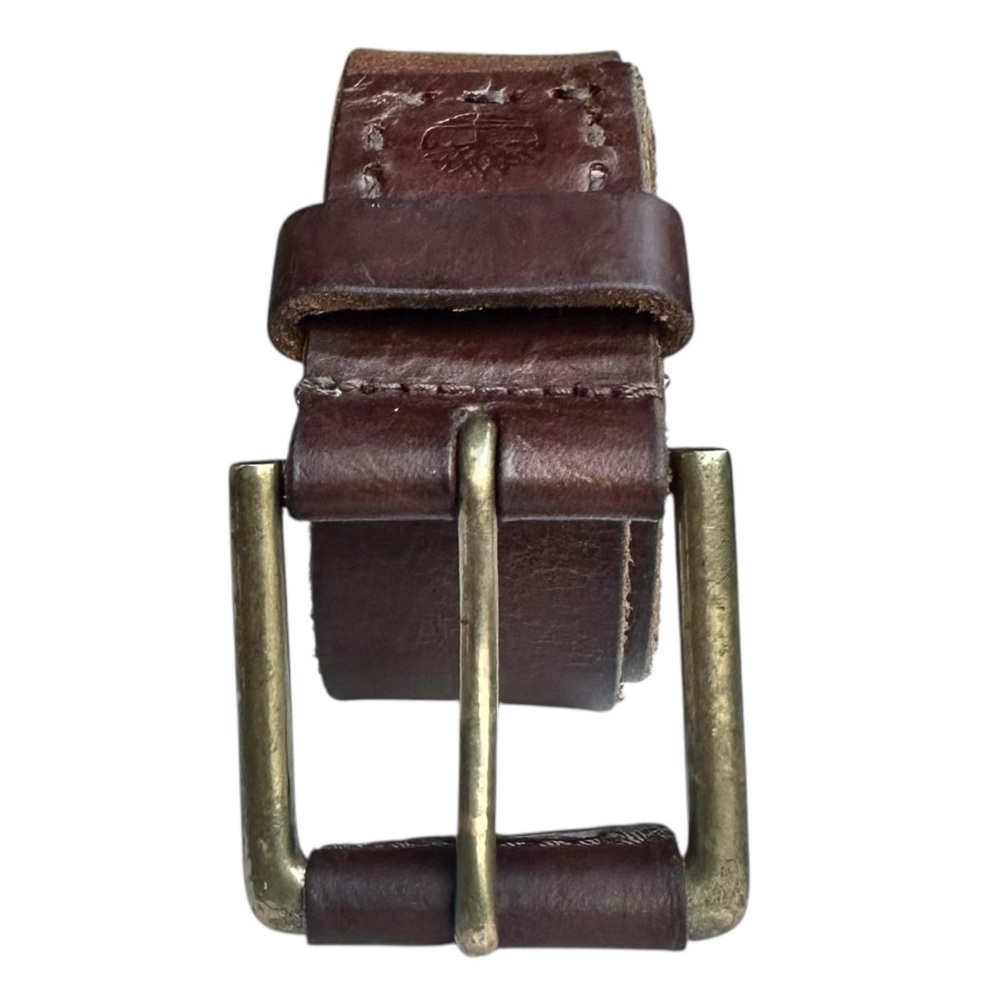 Timberland Men’s Pull Up Jean Brown Leather Belt Waist 37” - 41” Size 39